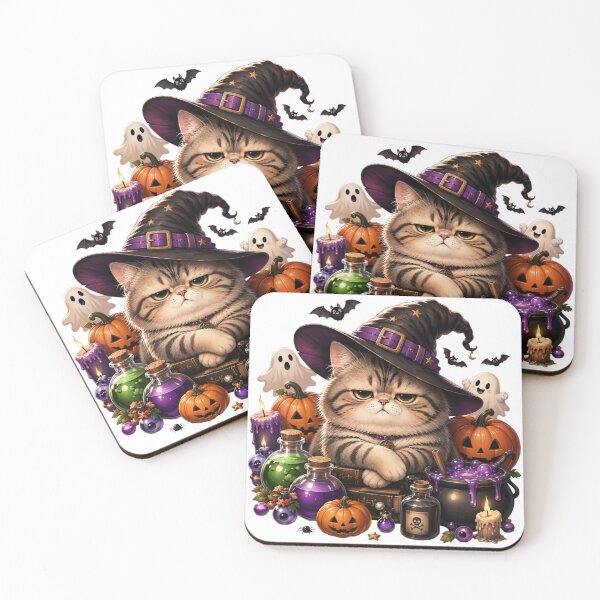 Item preview, Resting Witch Face Cat designed and sold by Moochie Studios.