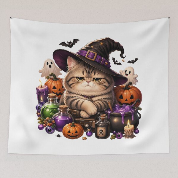 Item preview, Resting Witch Face Cat designed and sold by Moochie Studios.