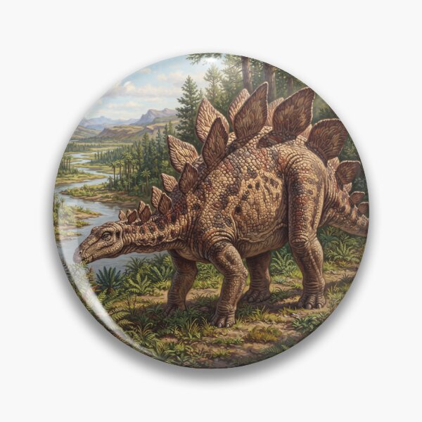 Item preview, Realistic Stegosaurus Paleoart, Jurassic Dinosaur Illustration I designed and sold by Yaremchuk.