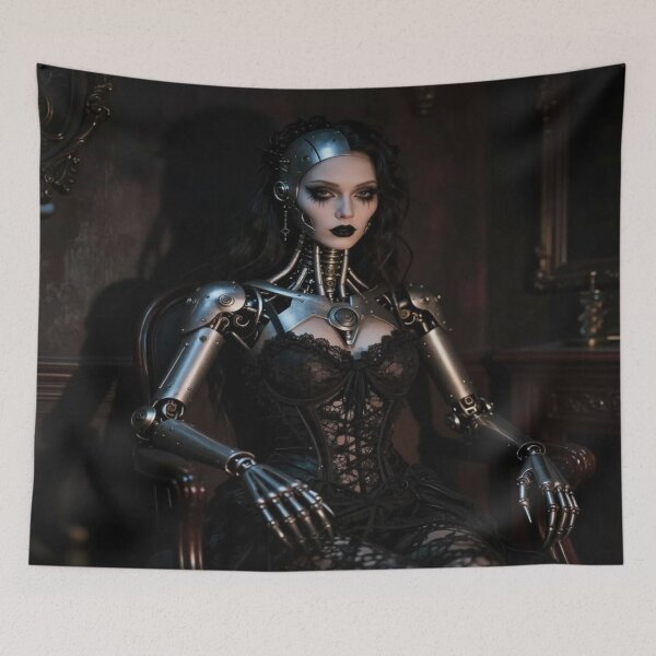 Item preview, Criatura cíborg neovictoriana en una atmósfera surrealista de máquina. designed and sold by FotoworldEdel.