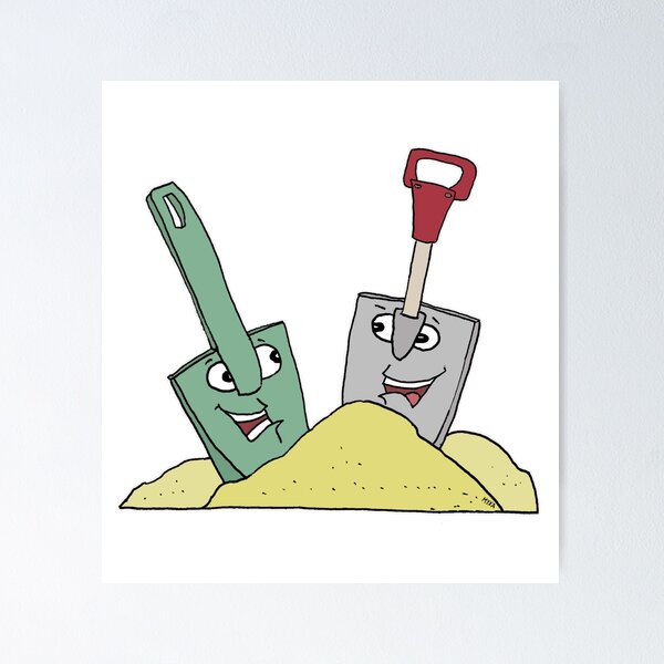 Item preview, Funny Sand Toys Best Digs Cartoon – Cute Shovel and Scoop Digging designed and sold by MyxaART.