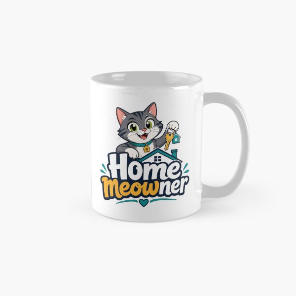 Item preview, Home MEOWner Tabby Cat Holding Keys designed and sold by BearLoveDesign.