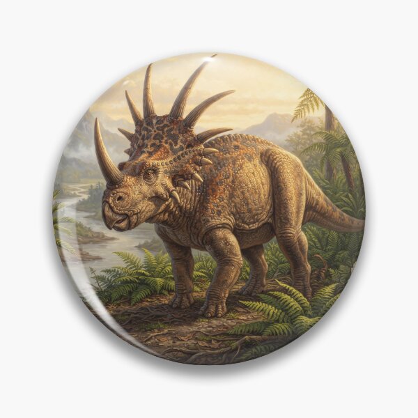 Item preview, Realistic Styracosaurus Paleoart, Cretaceous Dinosaur Illustration I designed and sold by Yaremchuk.