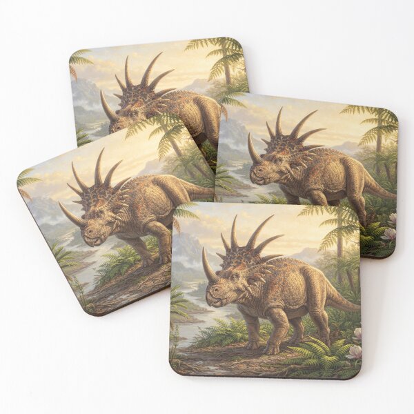 Item preview, Realistic Styracosaurus Paleoart, Cretaceous Dinosaur Illustration I designed and sold by Yaremchuk.