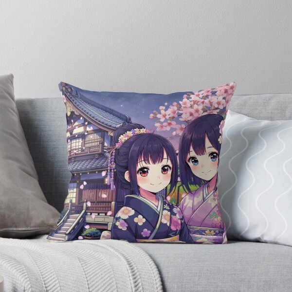 Item preview, Manga girls, Japanese-style house and twilight landscape designed and sold by DOMANGA.