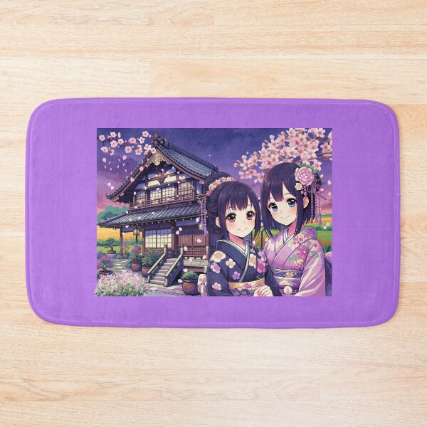 Item preview, Manga girls, Japanese-style house and twilight landscape designed and sold by DOMANGA.
