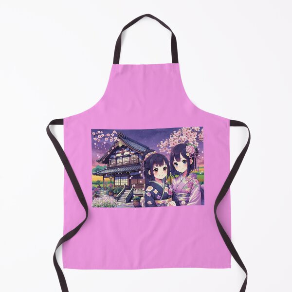 Item preview, Manga girls, Japanese-style house and twilight landscape designed and sold by DOMANGA.