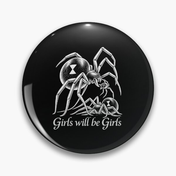 Item preview, Funny Girls Will Be Girls Black Spiders Art designed and sold by elderberry.