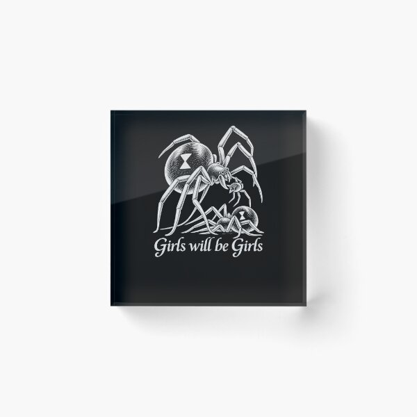 Item preview, Funny Girls Will Be Girls Black Spiders Art designed and sold by elderberry.