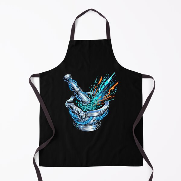 Item preview, Cyberpunk Mortar and Pestle Binary Code Pharmacy Tech Bio Informatics Aesthetic designed and sold by mood-draftsman.