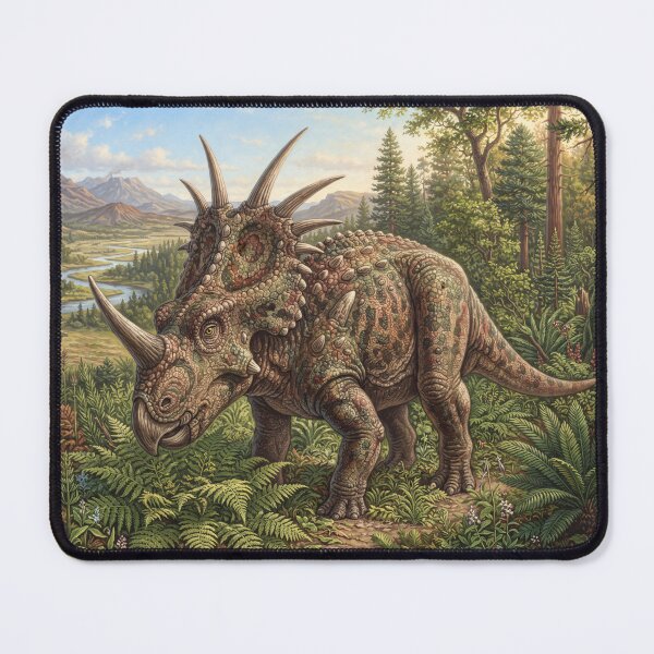 Item preview, Realistic Styracosaurus Paleoart, Cretaceous Dinosaur Illustration II designed and sold by Yaremchuk.