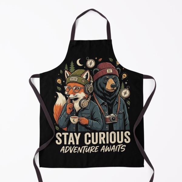 Item preview, Stay Curious – Fox and Bear Adventure Artwork designed and sold by Dogandesighn.