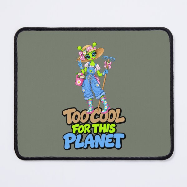 Item preview, Too Cool for This Planet – Alien Farmer Girl designed and sold by Aimetoi.