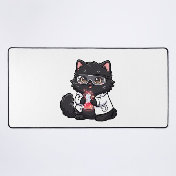 Item preview, Cute Kawaii Black Cat Scientist Chemistry Lab Flask Goggles Aesthetic designed and sold by mood-draftsman.