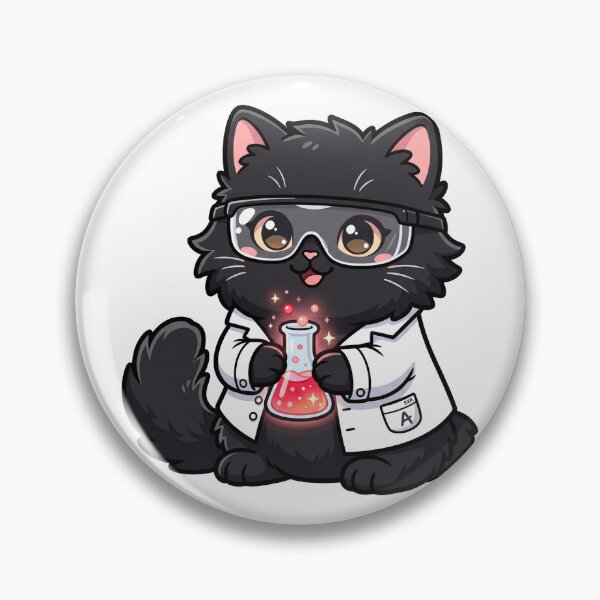 Item preview, Cute Kawaii Black Cat Scientist Chemistry Lab Flask Goggles Aesthetic designed and sold by mood-draftsman.