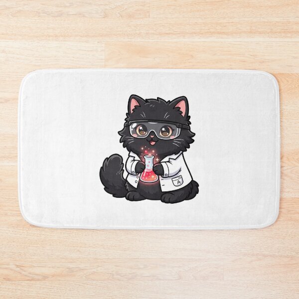 Item preview, Cute Kawaii Black Cat Scientist Chemistry Lab Flask Goggles Aesthetic designed and sold by mood-draftsman.