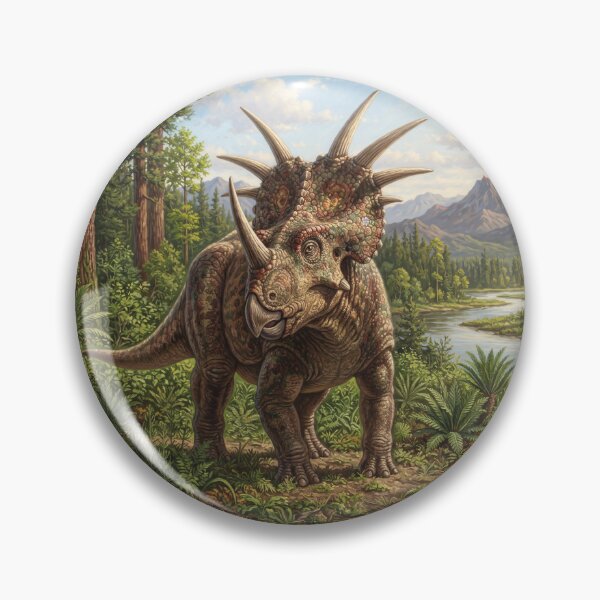 Item preview, Realistic Styracosaurus Paleoart, Cretaceous Dinosaur Illustration III designed and sold by Yaremchuk.