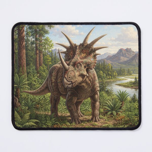 Item preview, Realistic Styracosaurus Paleoart, Cretaceous Dinosaur Illustration III designed and sold by Yaremchuk.