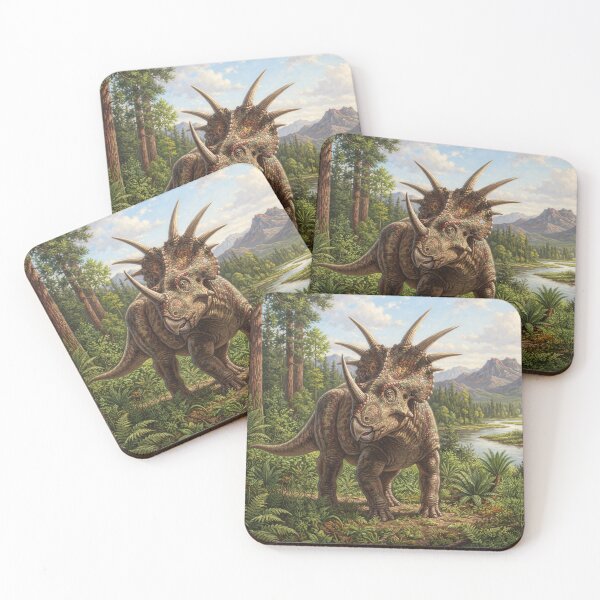 Item preview, Realistic Styracosaurus Paleoart, Cretaceous Dinosaur Illustration III designed and sold by Yaremchuk.