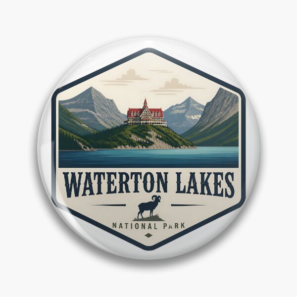 Item preview, Waterton Lakes National Park Canada Vintage Travel designed and sold by TravelersGems.