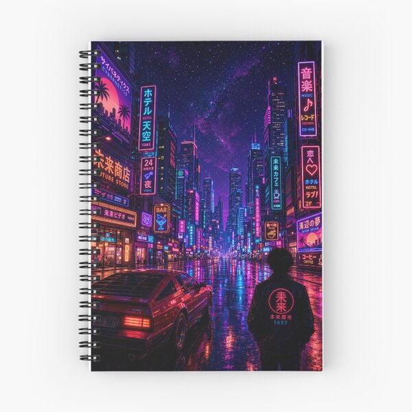 Item preview, Neon City Rain – Cyberpunk & City Pop Nightscape Sticker designed and sold by Vintage Letter Stickers.