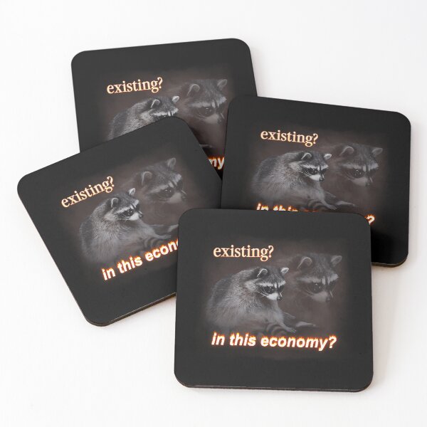 Item preview, Existing In This Economy Sad Raccoon Word Art 87 designed and sold by haonampho.