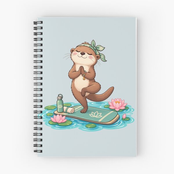 Item preview, Cute Otter Practicing Yoga on Mat designed and sold by ArtNova17.