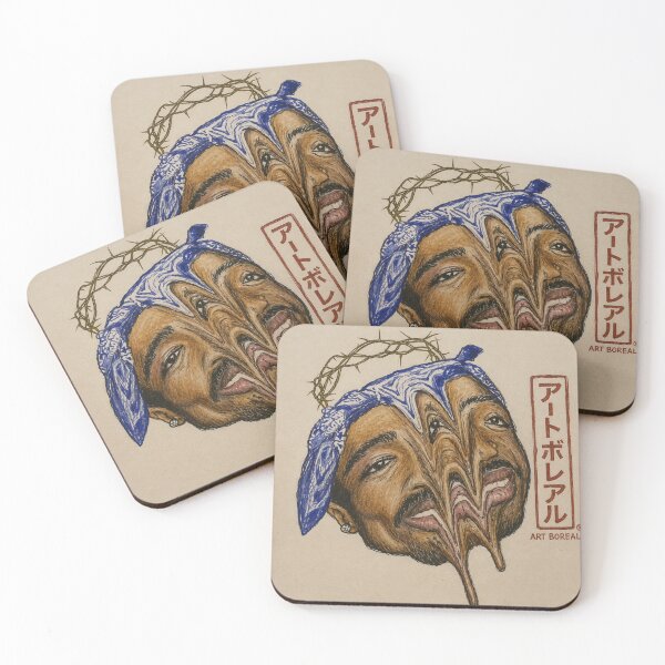 Item preview, 2 PAC Distorted Souls – Surreal Street Art Portrait designed and sold by Boreal Apparel.