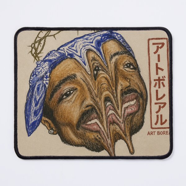 Item preview, 2 PAC Distorted Souls – Surreal Street Art Portrait designed and sold by Boreal Apparel.