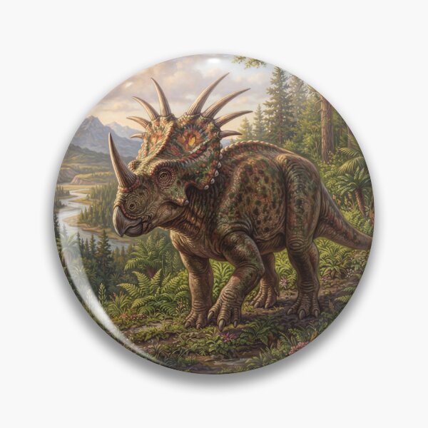 Item preview, Realistic Styracosaurus Paleoart, Cretaceous Dinosaur Illustration IV designed and sold by Yaremchuk.