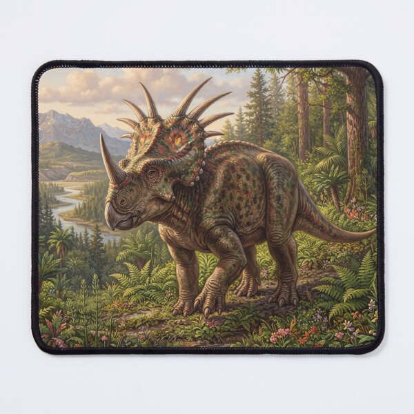 Item preview, Realistic Styracosaurus Paleoart, Cretaceous Dinosaur Illustration IV designed and sold by Yaremchuk.