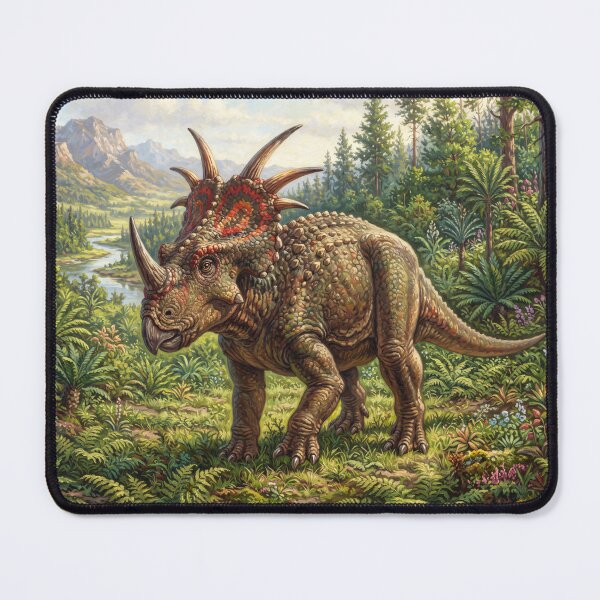 Item preview, Realistic Styracosaurus Paleoart, Cretaceous Dinosaur Illustration V designed and sold by Yaremchuk.