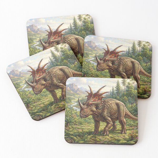 Item preview, Realistic Styracosaurus Paleoart, Cretaceous Dinosaur Illustration V designed and sold by Yaremchuk.