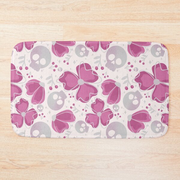 Item preview, Pink Skulls and Stars in Wildflower Meadow on pale pink designed and sold by studioaudrea.