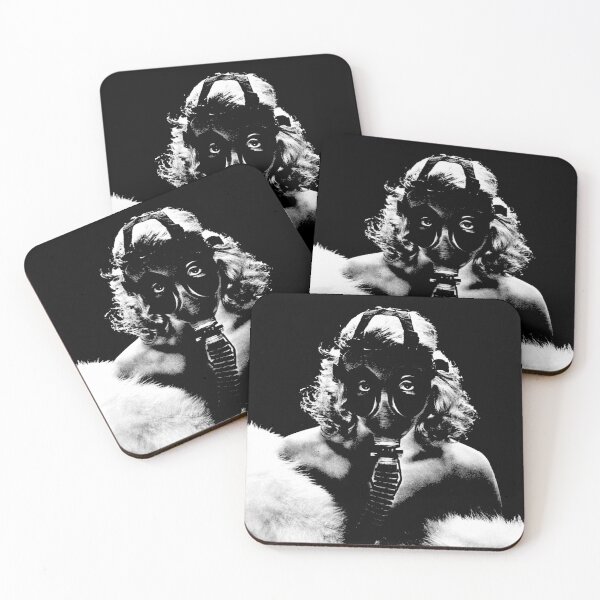 Item preview, Glamour Gas Mask Retro Portrait designed and sold by weirdove.