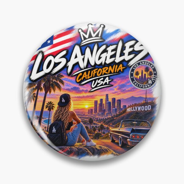Item preview, Los Angeles California – Hollywood Streetwear Travel Design designed and sold by URBIVO.