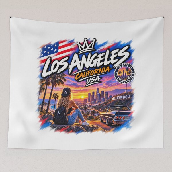 Item preview, Los Angeles California – Hollywood Streetwear Travel Design designed and sold by URBIVO.