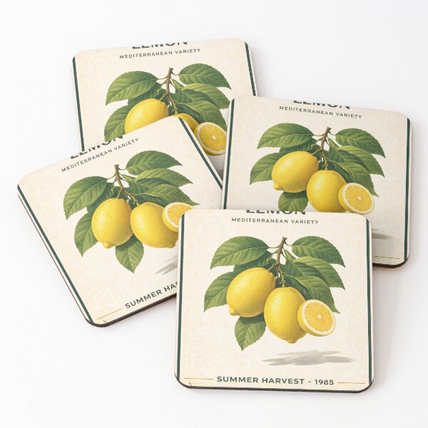 Item preview, Lemon Summer Harvest 1987 – Vintage Japanese Fruit Poster designed and sold by StillandStory.