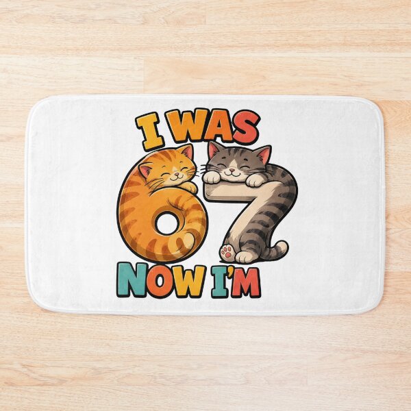 Item preview, age 7 funny meme i was 6 now 7 kids design 6 7 six seven cat mama designed and sold by ArtDesignTp.
