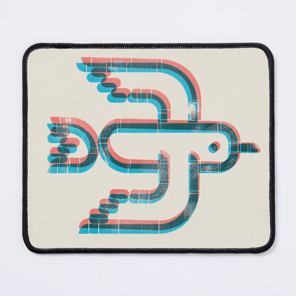 Item preview, Wind Surfer — Seagull | Geometric Bird Art - coral and turquoise designed and sold by POCOmuchoStudio.