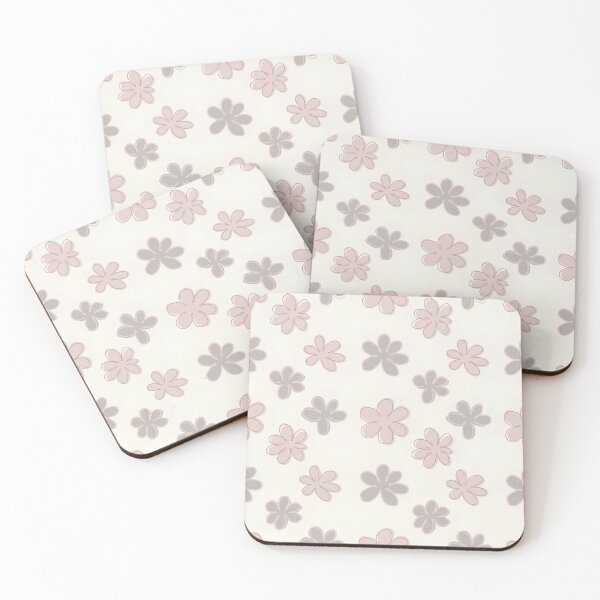 Item preview, Retro Pink and Grey Floral Pattern designed and sold by ITCHAWAWAA.