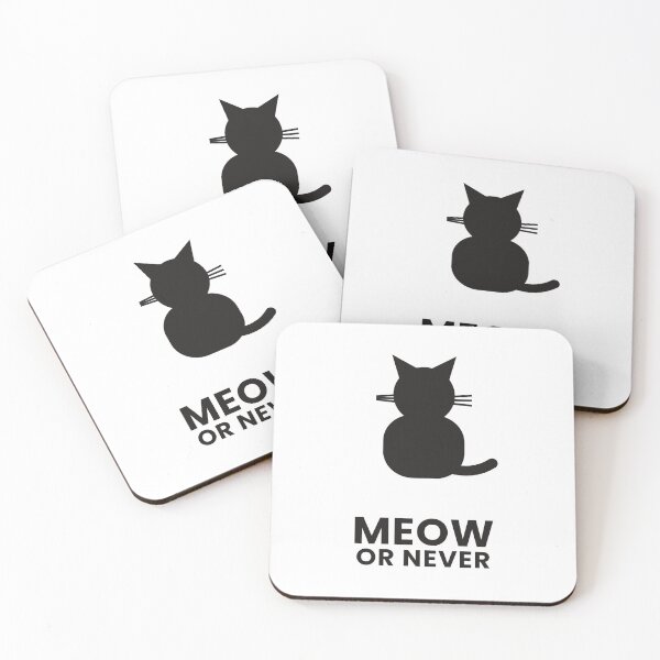 Item preview, Meow Or Never Shirt, Funny Cat Pun Tee, Cute Cat Graphic T-Shirt, Cat Lover Gift, Minimalist Cat Design Shirt designed and sold by BTQPRO.