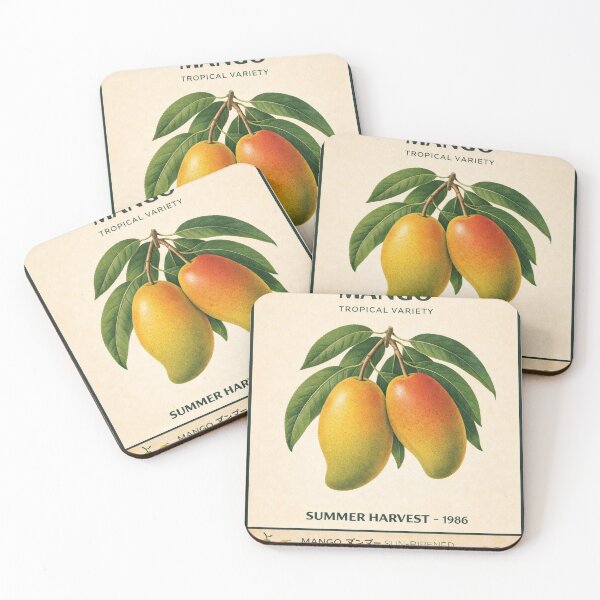 Item preview, Mango Summer Harvest 1989 – Vintage Japanese Fruit Poster designed and sold by StillandStory.