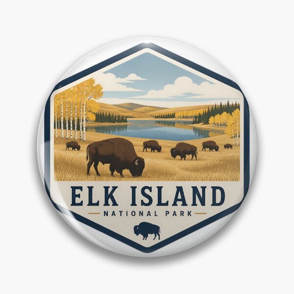 Item preview, Elk Island National Park Canada Vintage Travel designed and sold by TravelersGems.