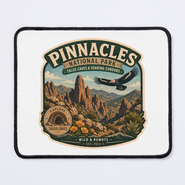 Item preview, Pinnacles National Park California Soaring Condor Vintage Badge designed and sold by LittleArij.