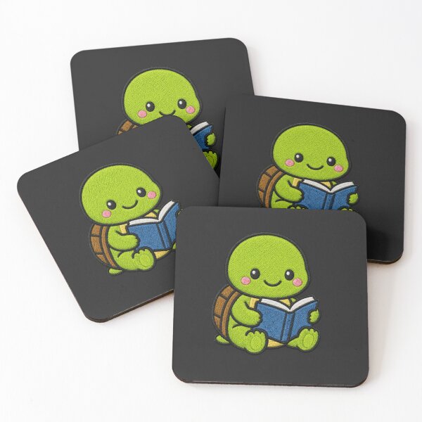 Item preview, Cute Turtle Reading Book Embroidery Patch designed and sold by ColorSplash123.