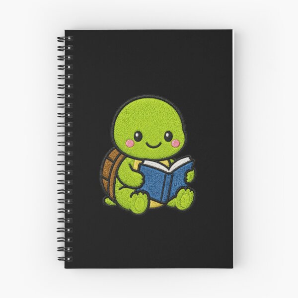 Item preview, Cute Turtle Reading Book Embroidery Patch designed and sold by ColorSplash123.