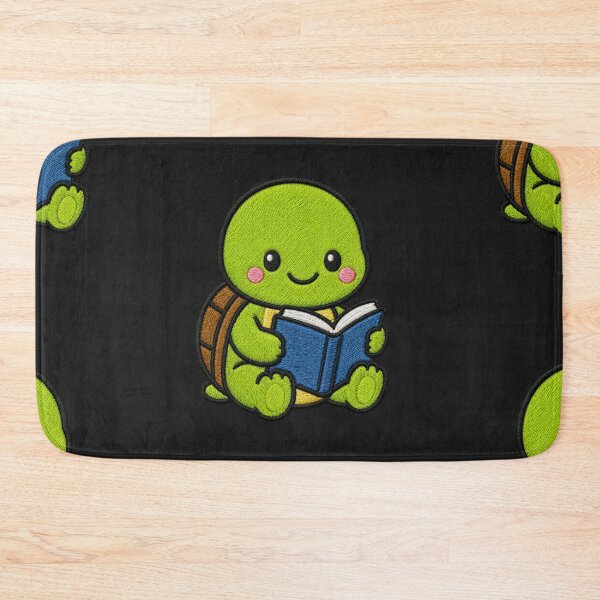 Item preview, Cute Turtle Reading Book Embroidery Patch designed and sold by ColorSplash123.