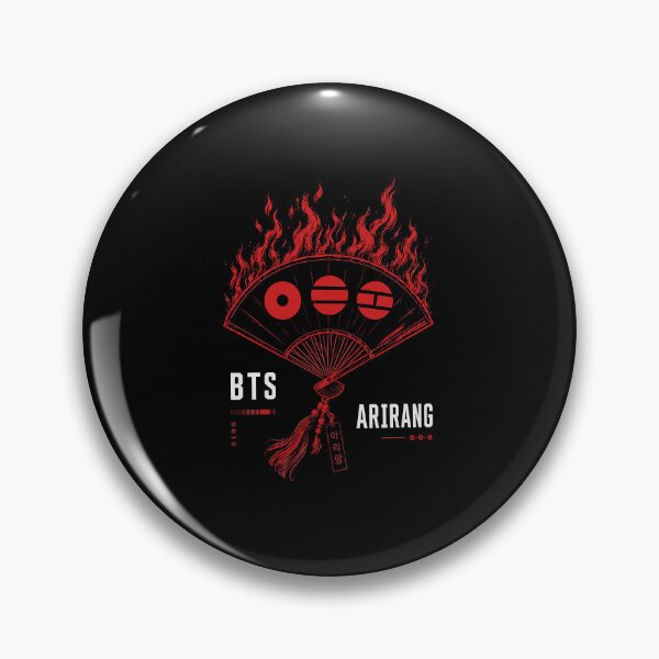 Item preview, ARIRANG Korean Traditional Fan Design with Red Flame Logo designed and sold by thefirstbroo.