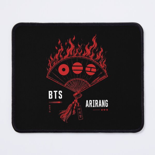 Item preview, ARIRANG Korean Traditional Fan Design with Red Flame Logo designed and sold by thefirstbroo.